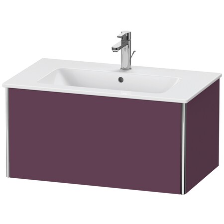 Duravit Xsquare Wall-Mounted Vanity Unit Aubergine Satin Matt XS407209494